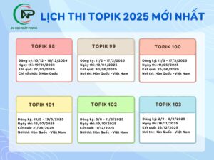 Lịch thi TOPIK 2025 Chính thức [MỚI NHẤT]